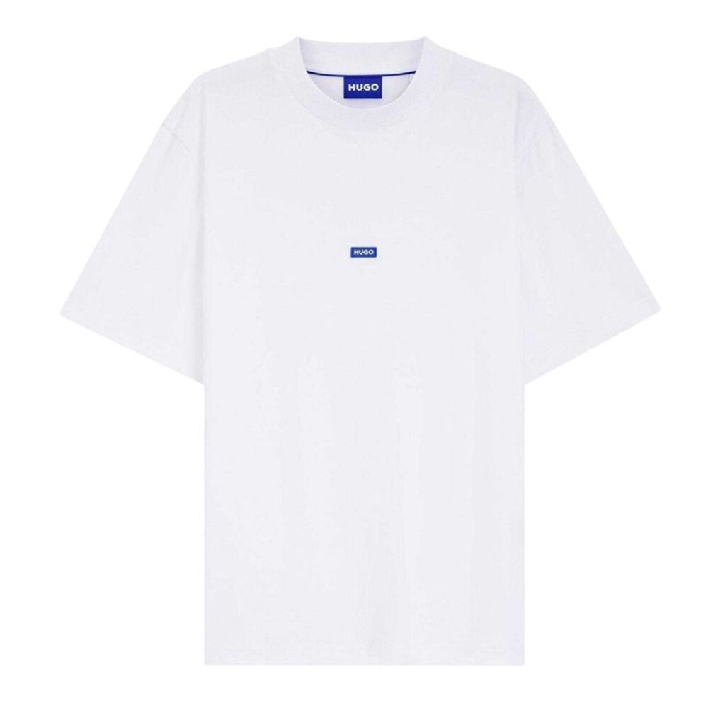 Hugo Mens Nieros Logo Cotton T-Shirt / White